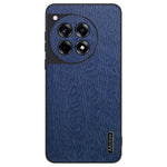 For OnePlus Ace 3 5G  /  12R 5G Case Wood Grain PU+PC+TPU Shockproof Phone Back Cover