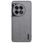 For OnePlus Ace 3 5G  /  12R 5G Case Wood Grain PU+PC+TPU Shockproof Phone Back Cover
