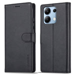 LC.IMEEKE For Xiaomi Redmi Note 13 4G Wallet Case Calf Texture Leather Folio Phone Cover