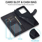 LC.IMEEKE For Xiaomi Redmi Note 13 4G Wallet Case Calf Texture Leather Folio Phone Cover