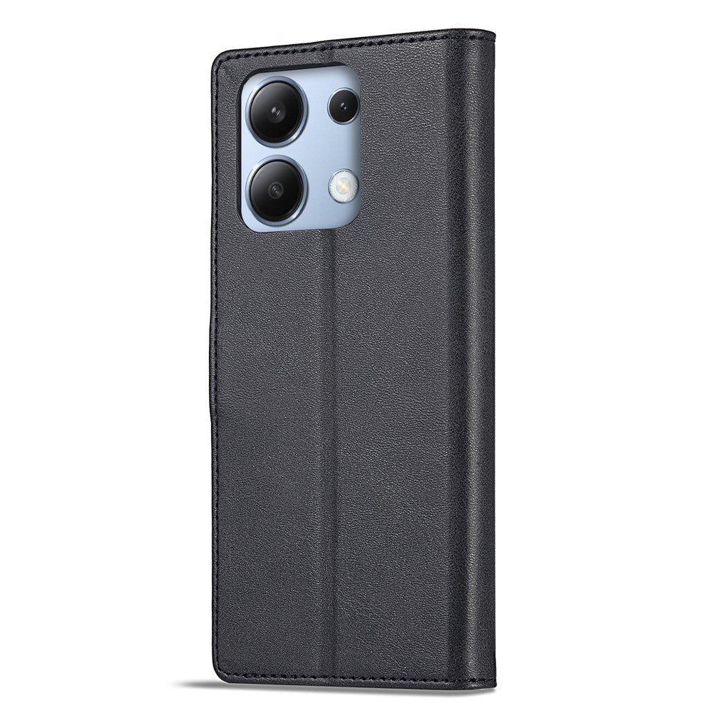 LC.IMEEKE For Xiaomi Redmi Note 13 4G Wallet Case Calf Texture Leather Folio Phone Cover