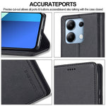 LC.IMEEKE For Xiaomi Redmi Note 13 4G Wallet Case Calf Texture Leather Folio Phone Cover