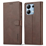 LC.IMEEKE For Xiaomi Redmi Note 13 4G Wallet Case Calf Texture Leather Folio Phone Cover
