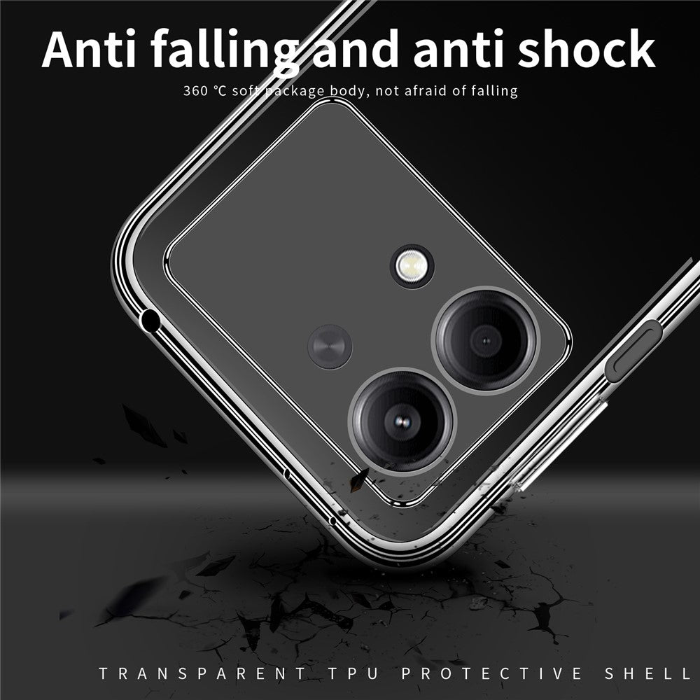 MOFI For Xiaomi Redmi Note 13R Pro 5G TPU Case Slim Fit Transparent Phone Cover