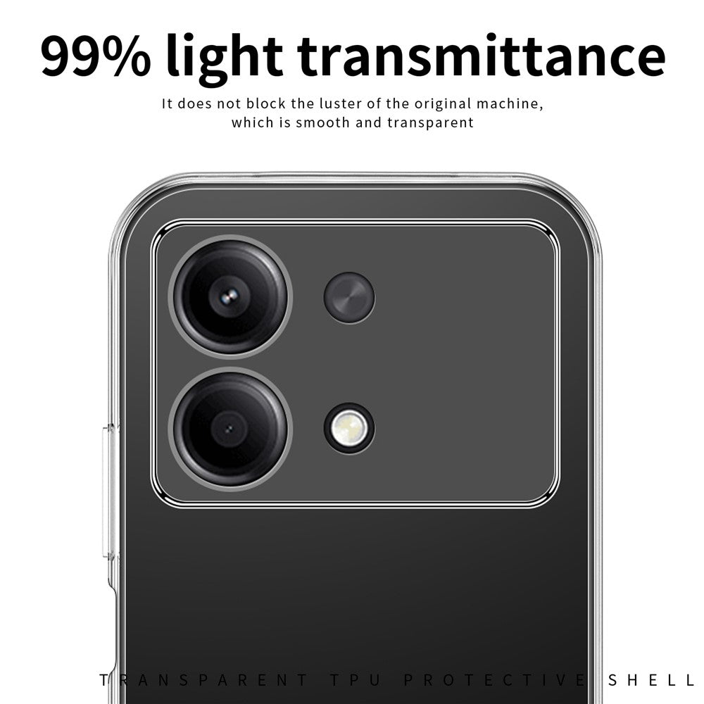 MOFI For Xiaomi Redmi Note 13R Pro 5G TPU Case Slim Fit Transparent Phone Cover