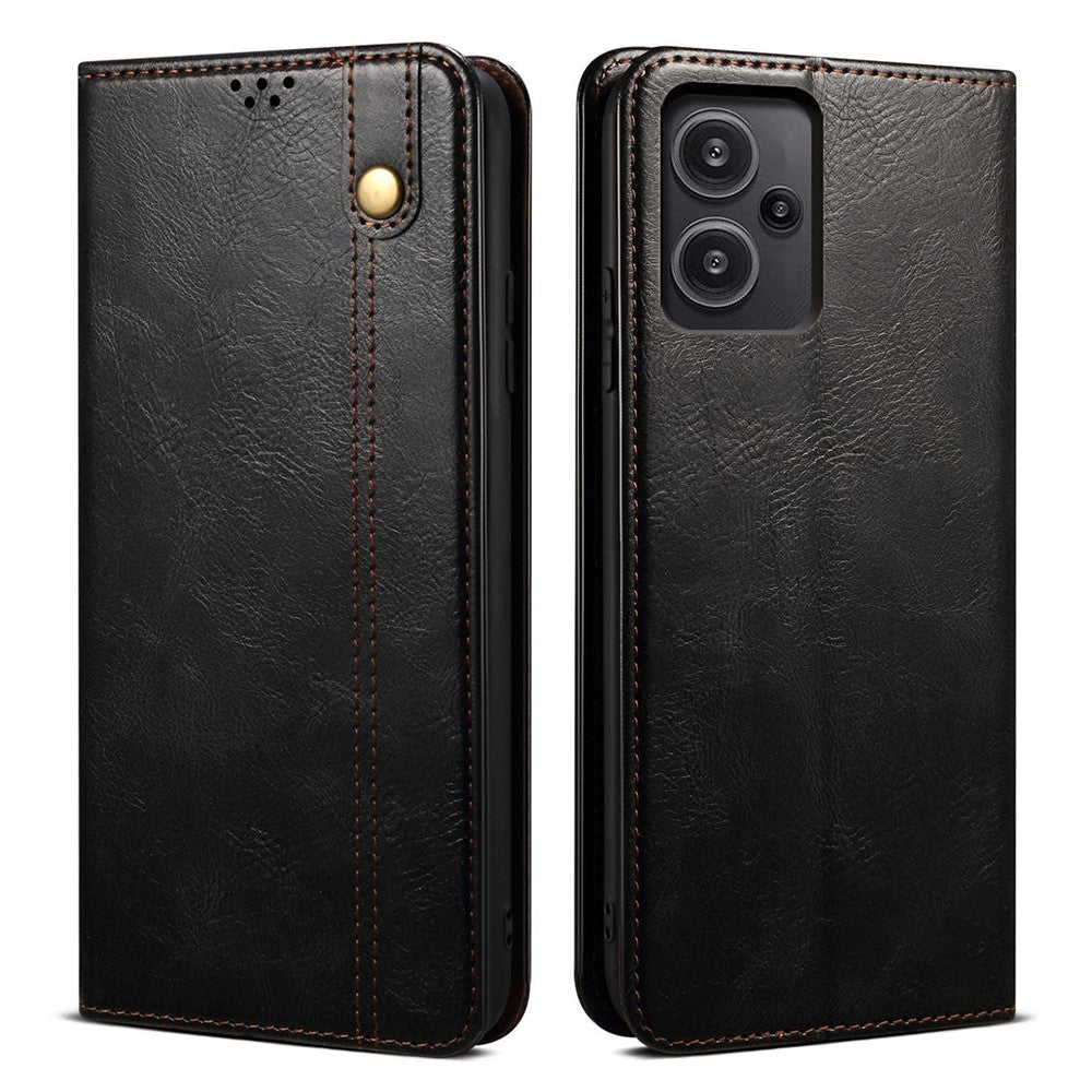 For Xiaomi Redmi Note 13 Pro+ 5G Phone Case Waxy Crazy Horse Texture Wallet Cover