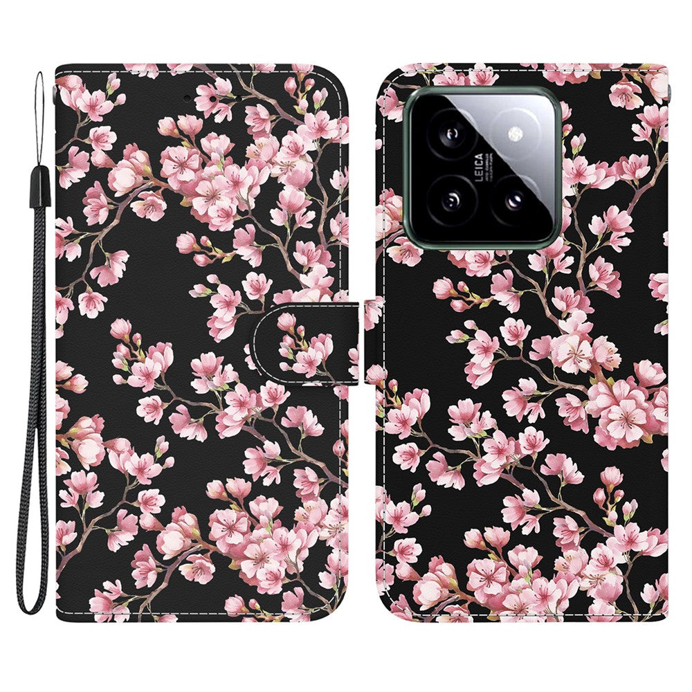 For Xiaomi 14 Phone Case Pattern Printing Wallet Leather Cover