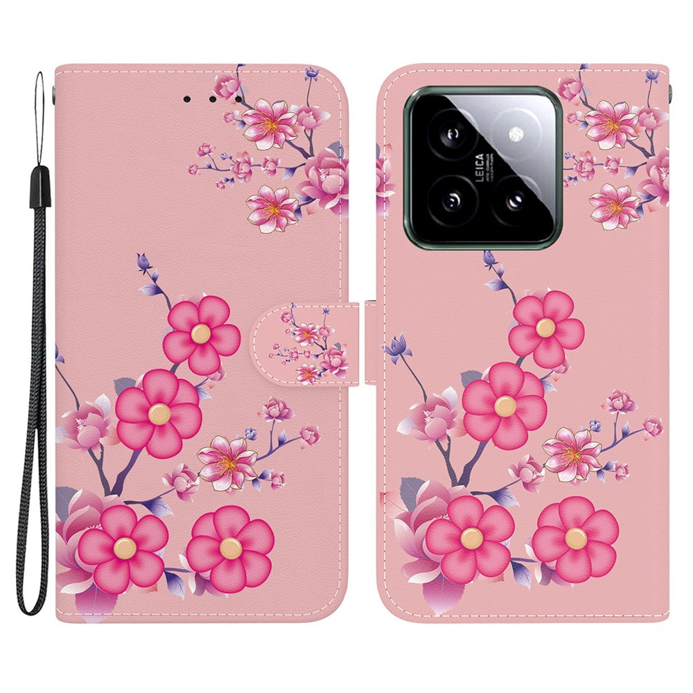 For Xiaomi 14 Phone Case Pattern Printing Wallet Leather Cover