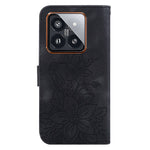 For Xiaomi 14 Pro Wallet Case Flower Imprinted Phone Cover