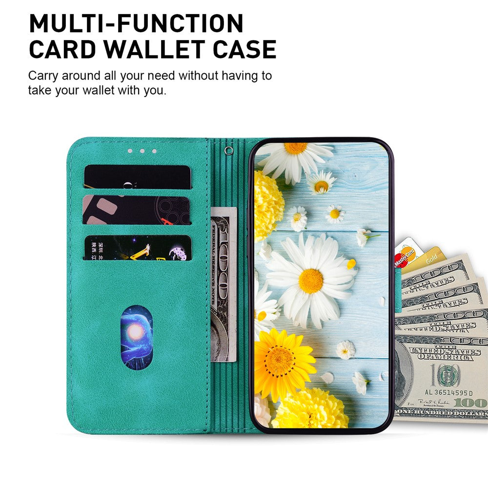 For Xiaomi 14 Leather Case Wallet Phone Cover Flower Pattern