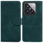 For Xiaomi 14 Pro Case Leather Solid Color Flip Stand Phone Cover