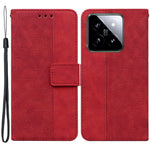 For Xiaomi 14 Case Geometry Pattern Imprinted Leather Phone Cover
