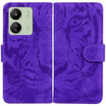 For Xiaomi Redmi 13C 4G / 13C 5G / Poco C65 4G / Poco M6 5G / 13R 5G Case PU Leather Tiger Pattern Phone Cover