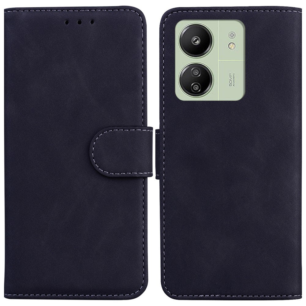 For Xiaomi Redmi 13C 4G / 13C 5G / Poco C65 4G / Poco M6 5G / 13R 5G Case Solid Color Leather Phone Wallet Cover