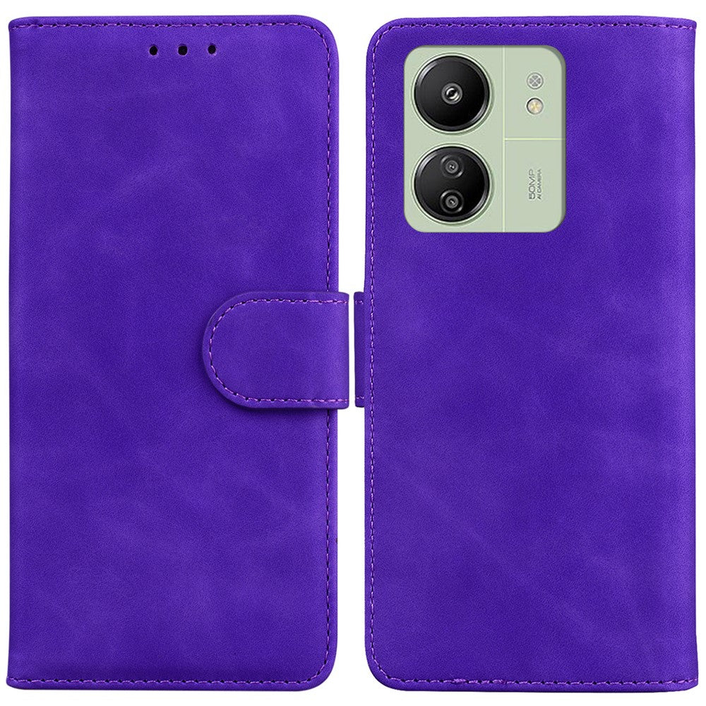 For Xiaomi Redmi 13C 4G / 13C 5G / Poco C65 4G / Poco M6 5G / 13R 5G Case Solid Color Leather Phone Wallet Cover