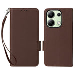 For Xiaomi Redmi Note 13 4G Shockproof Phone Case PU Leather Flip Cover