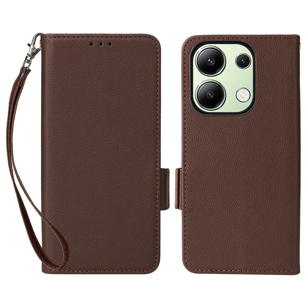 For Xiaomi Redmi Note 13 4G Shockproof Phone Case PU Leather Flip Cover