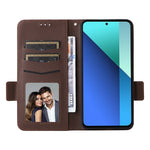 For Xiaomi Redmi Note 13 4G Shockproof Phone Case PU Leather Flip Cover