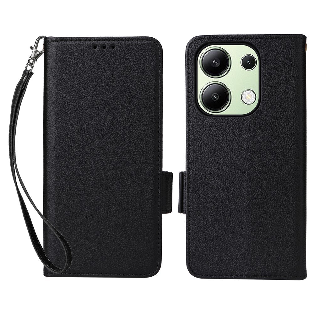 For Xiaomi Redmi Note 13 4G Shockproof Phone Case PU Leather Flip Cover