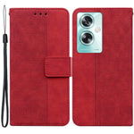 For Oppo A79 5G / A2 5G Cell Phone Case Geometry Imprinted Anti-shock Leather Wallet Cover