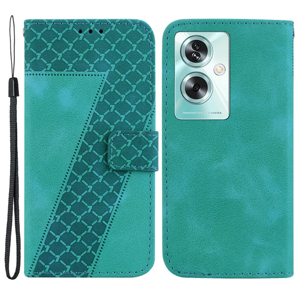 For Oppo A79 5G / A2 5G Case PU Leather Wallet Stand Imprinted Phone Protection Cover