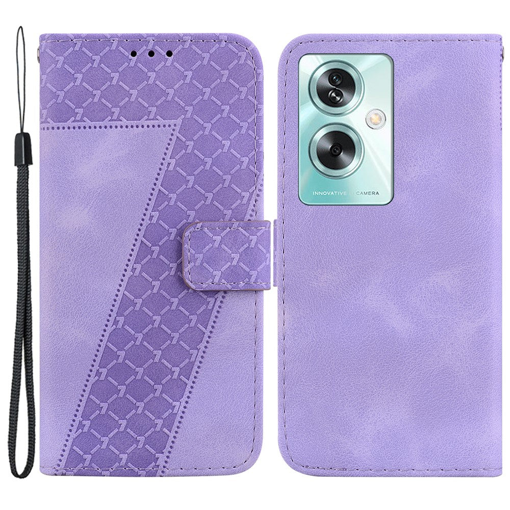 For Oppo A79 5G / A2 5G Case PU Leather Wallet Stand Imprinted Phone Protection Cover