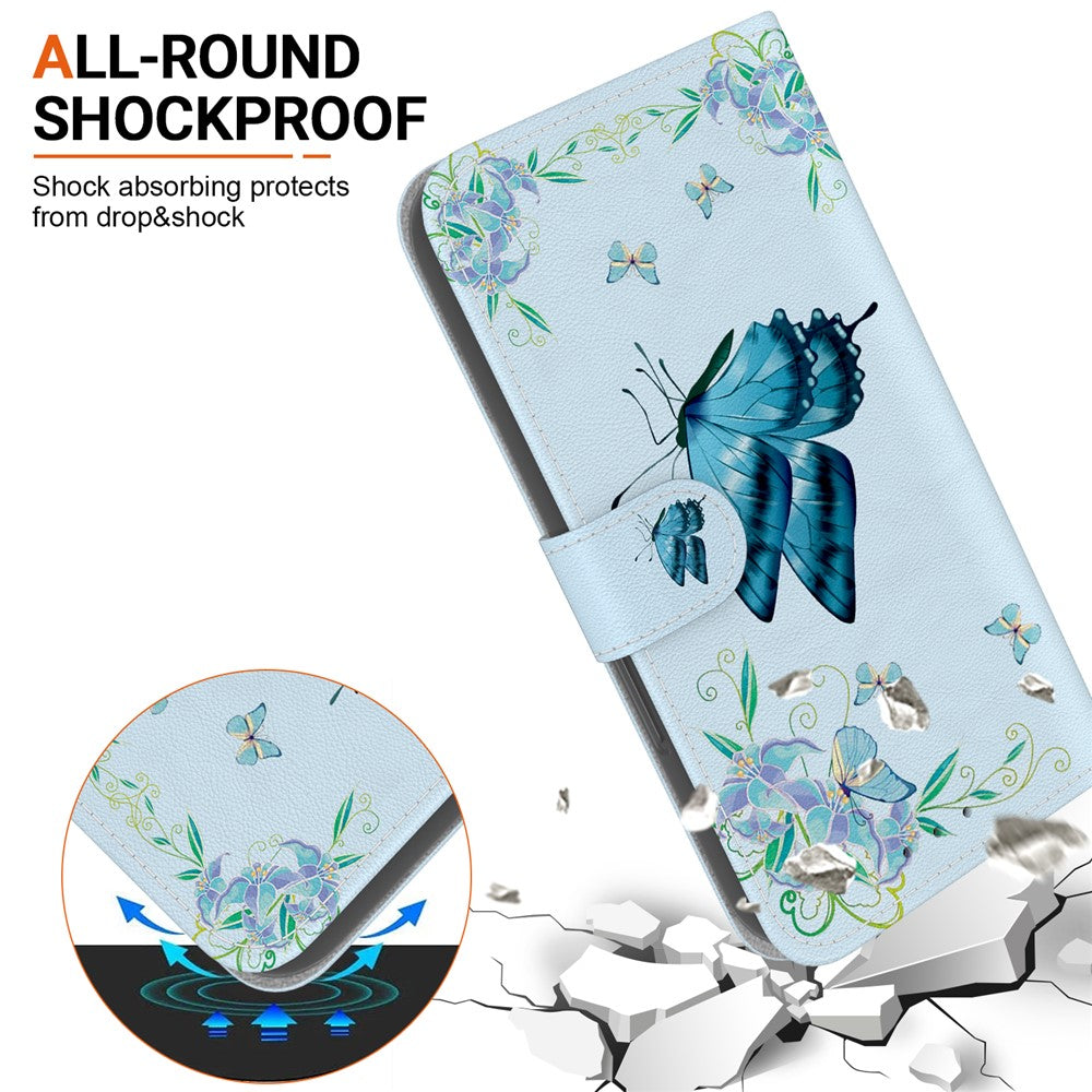 Til Honor X8b 4G Telefoncover med Tryk Mønster Pung Læder Etui