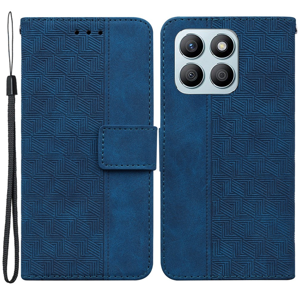 For Honor X8b 4G Case PU Leather Shockproof Imprinted Flip Phone Cover with Wallet