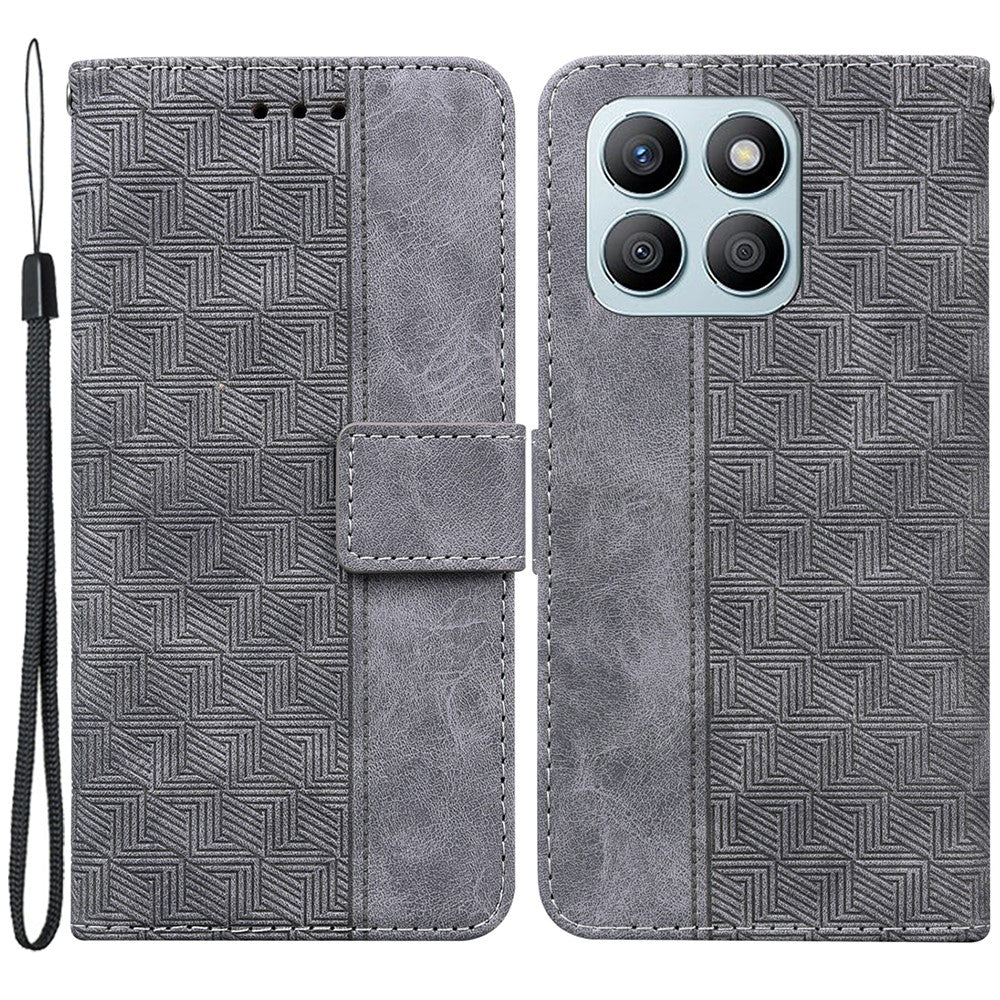 For Honor X8b 4G Case PU Leather Shockproof Imprinted Flip Phone Cover with Wallet