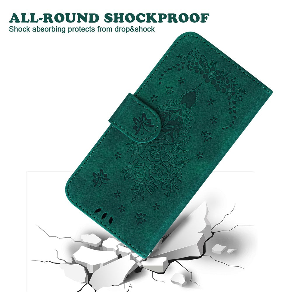 For Honor X9b 5G / Magic6 Lite 5G / X50 5G Case Leather Stand Phone Protector Rose Butterfly Imprinted