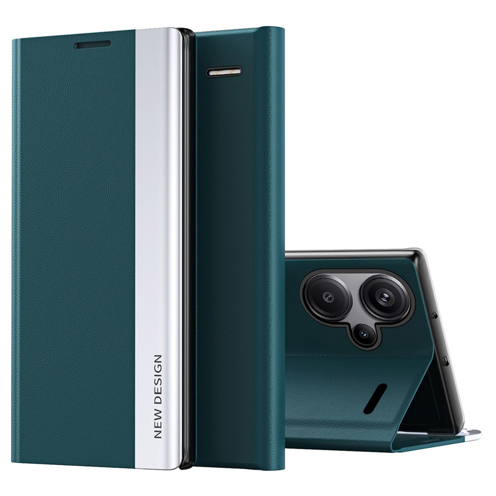 For Xiaomi Redmi Note 13 Pro+ 5G Cell Phone Case Anti-fall PC Shell PU Leather Cover