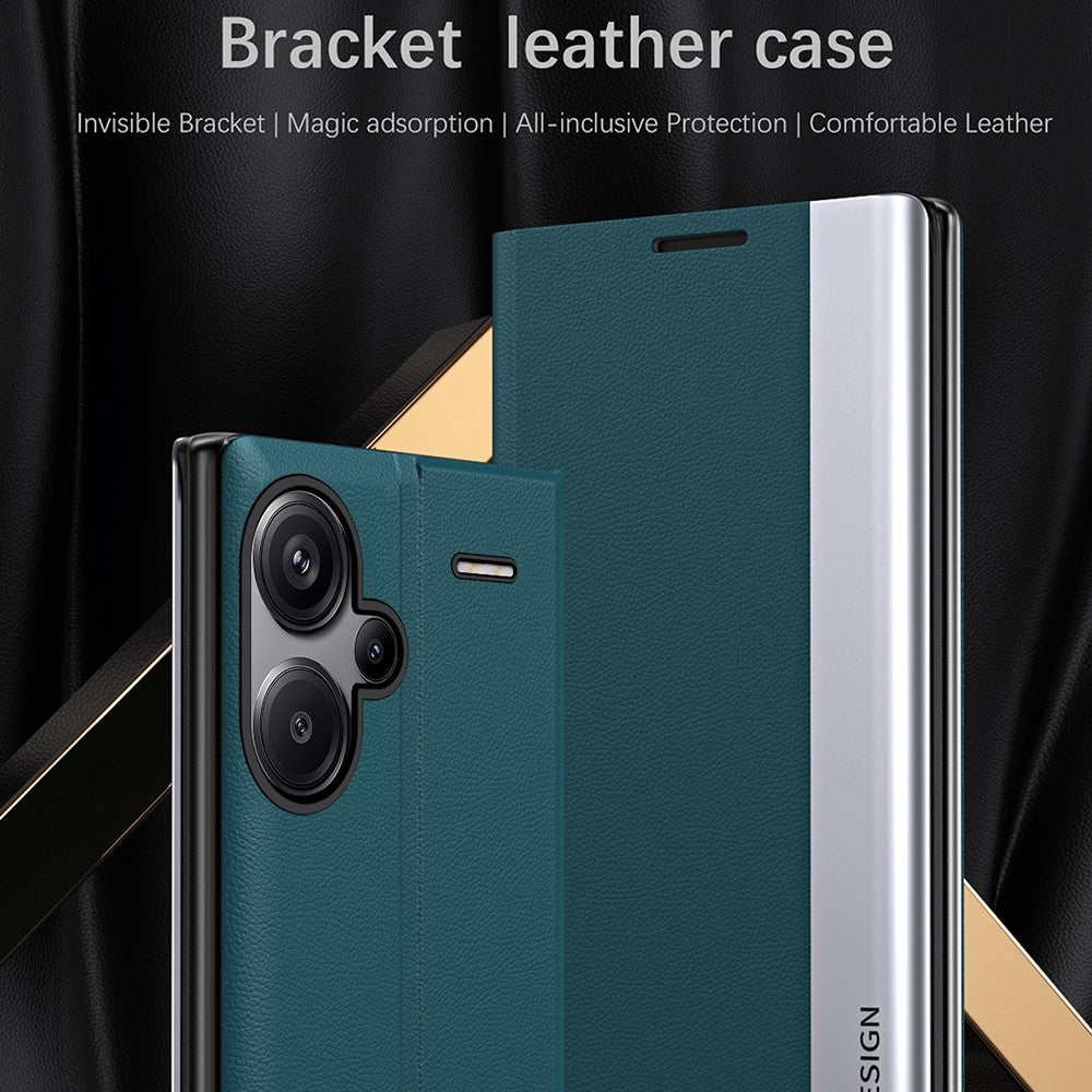 For Xiaomi Redmi Note 13 Pro+ 5G Cell Phone Case Anti-fall PC Shell PU Leather Cover