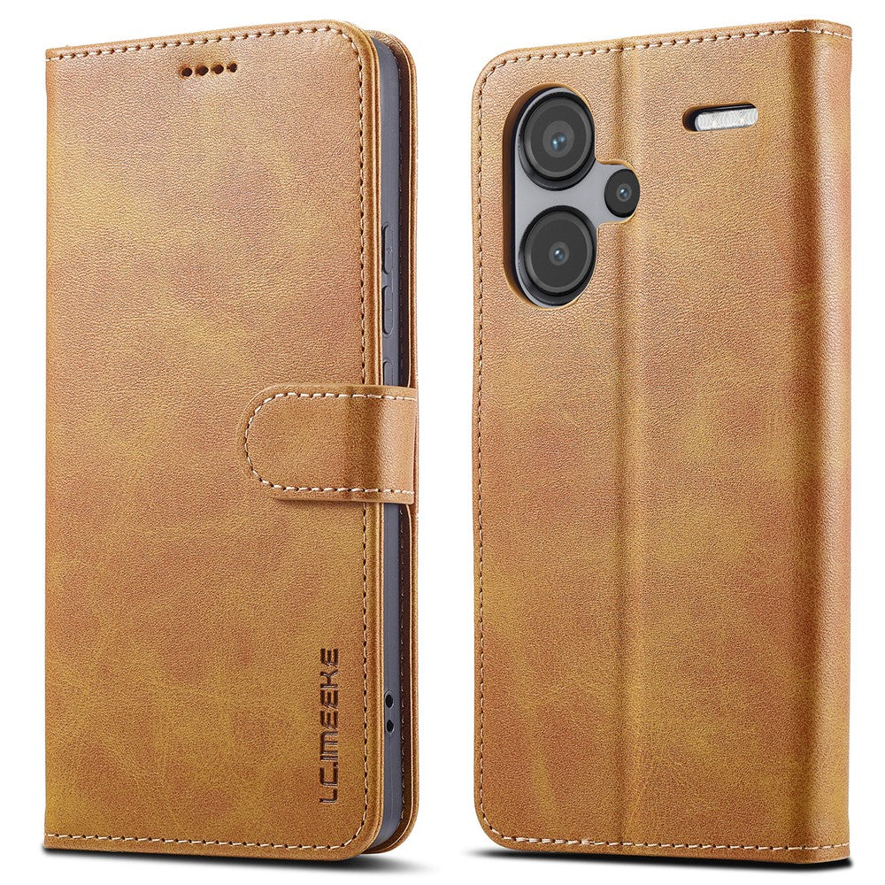 LC.IMEEKE For Xiaomi Redmi Note 13 Pro+ 5G Case Calf Texture Leather Wallet Folio Flip Phone Cover