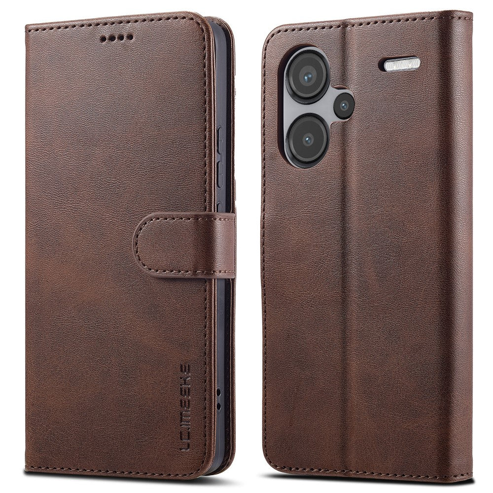 LC.IMEEKE For Xiaomi Redmi Note 13 Pro+ 5G Case Calf Texture Leather Wallet Folio Flip Phone Cover