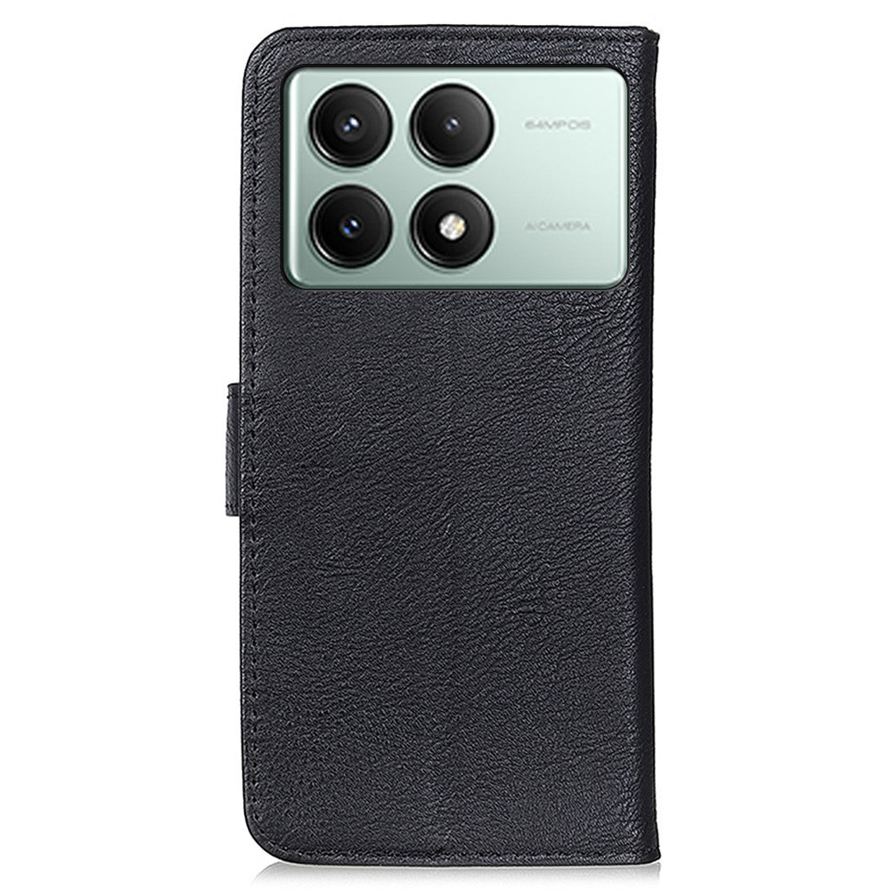 KHAZNEH For Xiaomi Redmi K70E 5G / Poco X6 Pro 5G Wallet Phone Case Cowhide Texture Leather Cover