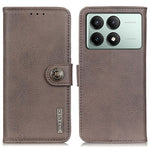 KHAZNEH For Xiaomi Redmi K70E 5G / Poco X6 Pro 5G Wallet Phone Case Cowhide Texture Leather Cover