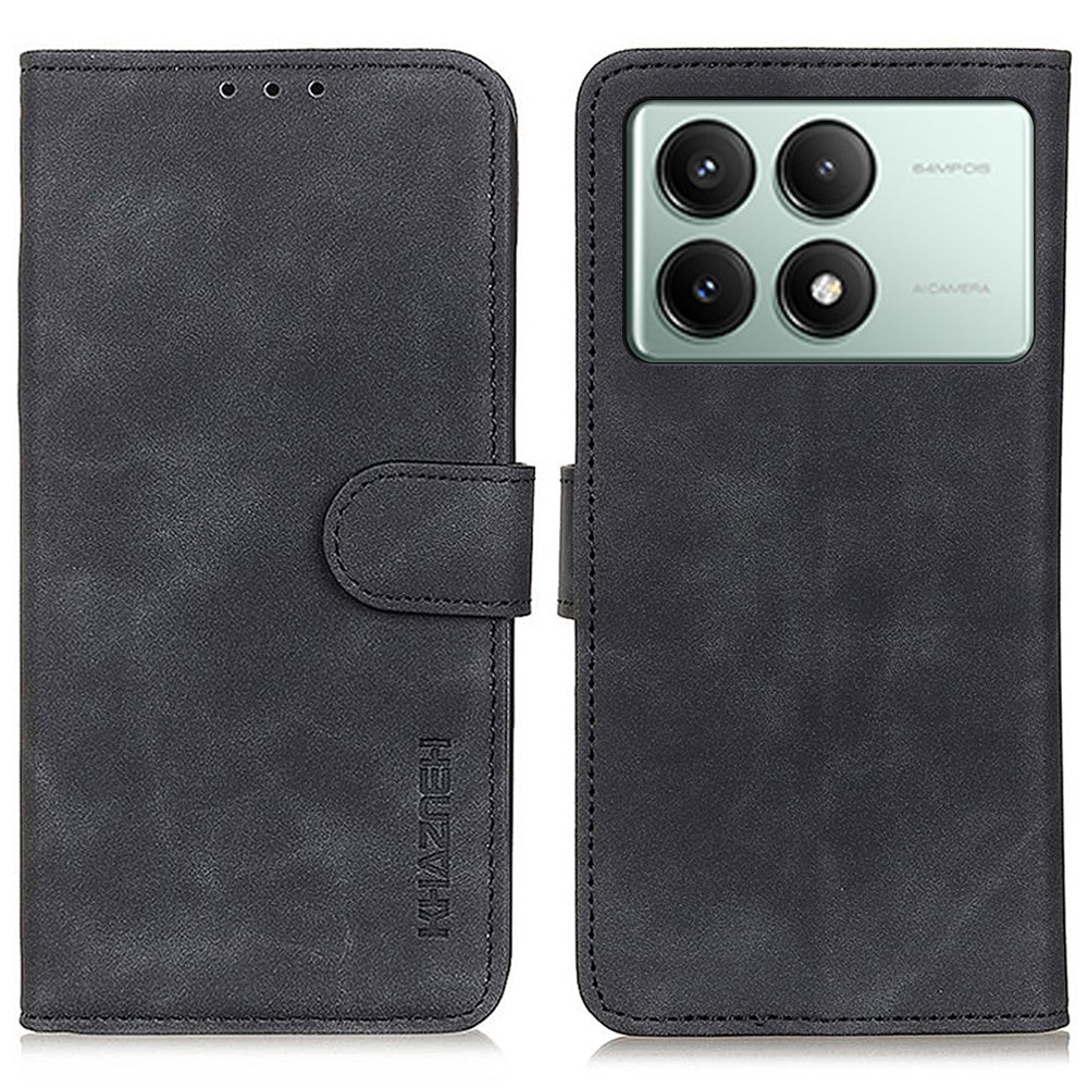 KHAZNEH För Xiaomi Redmi K70E 5G / Poco X6 Pro 5G Plånboksfodral Retro PU-läder mobilfodral Stativ