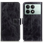 For Xiaomi Redmi K70E 5G / Poco X6 Pro 5G Case Retro Crazy Horse Texture PU Leather Wallet Phone Cover
