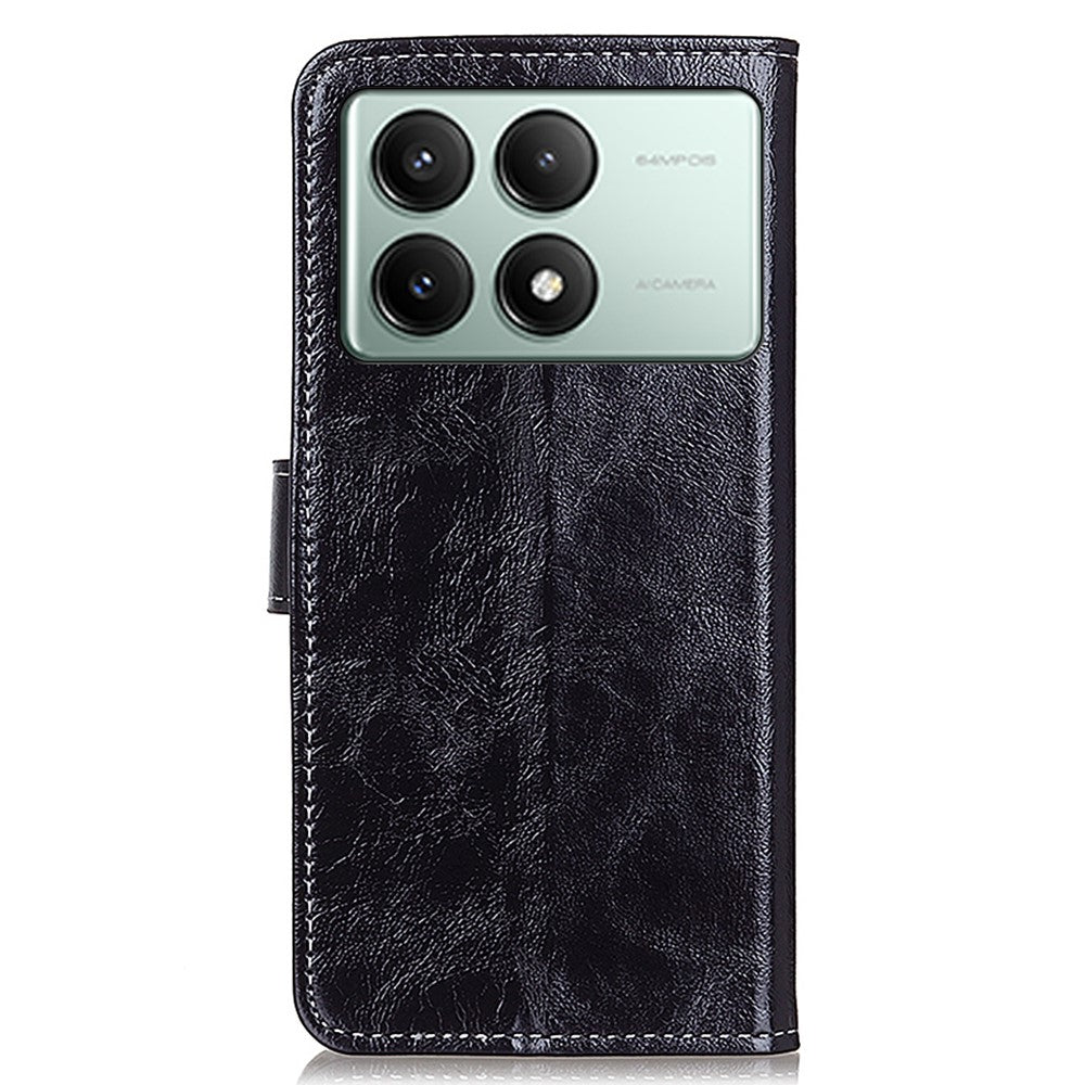 For Xiaomi Redmi K70E 5G / Poco X6 Pro 5G Case Retro Crazy Horse Texture PU Leather Wallet Phone Cover