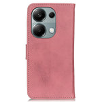 KHAZNEH For Xiaomi Redmi Note 13 4G Case Cowhide Texture Anti-scratch Leather Stand Phone Cover