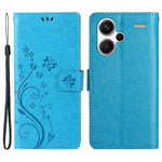 For Xiaomi Redmi Note 13 Pro+ 5G Leather Case Wallet Butterfly Imprinted Phone Cover