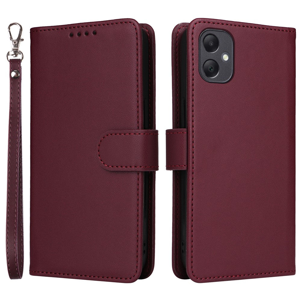 For Samsung Galaxy A05 4G Magnetic Case BETOPNICE Detachable PU Leather Phone Cover with Strap