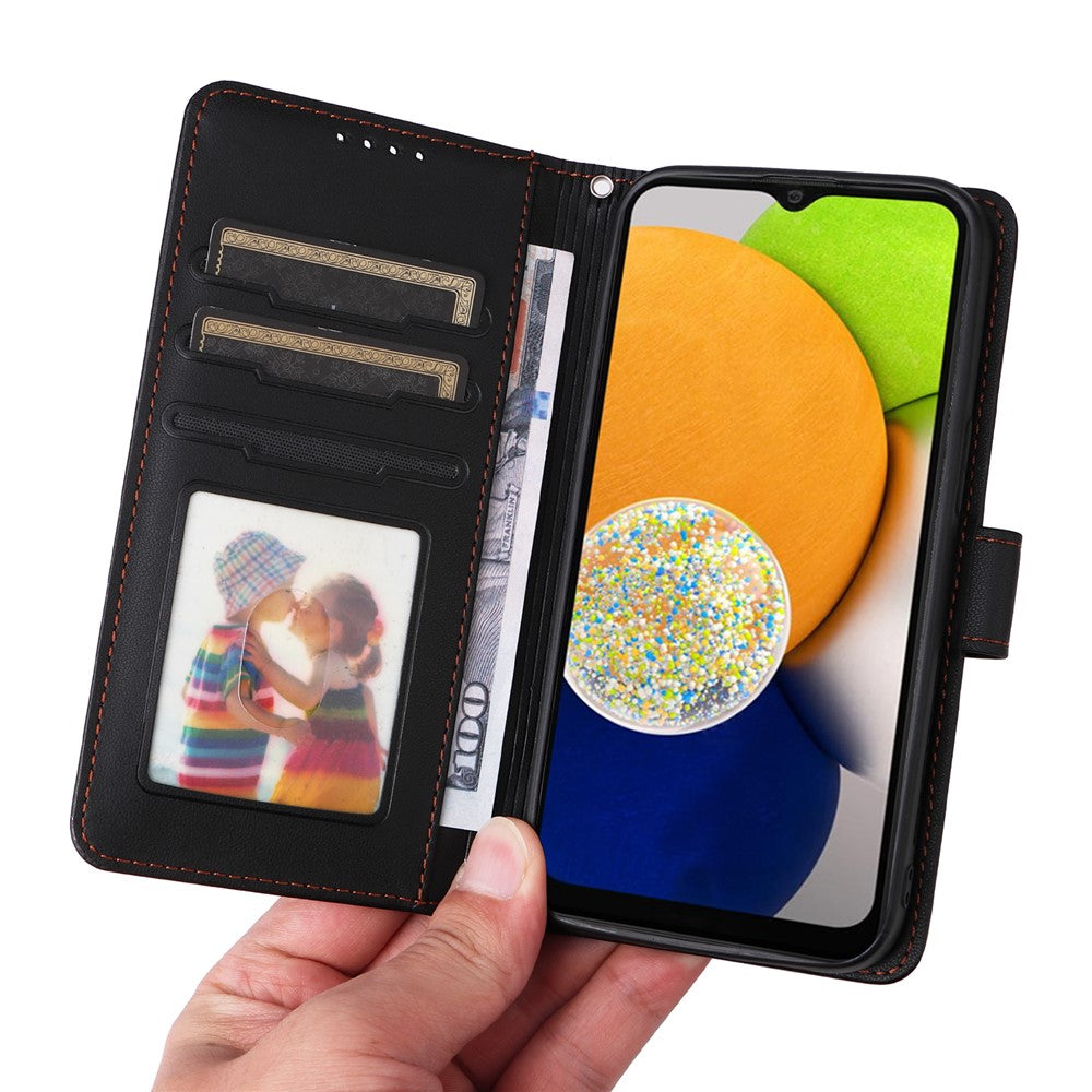 For Samsung Galaxy A03 (164.2mm) Magnetic Case BETOPNICE Detachable PU Leather Phone Cover with Strap