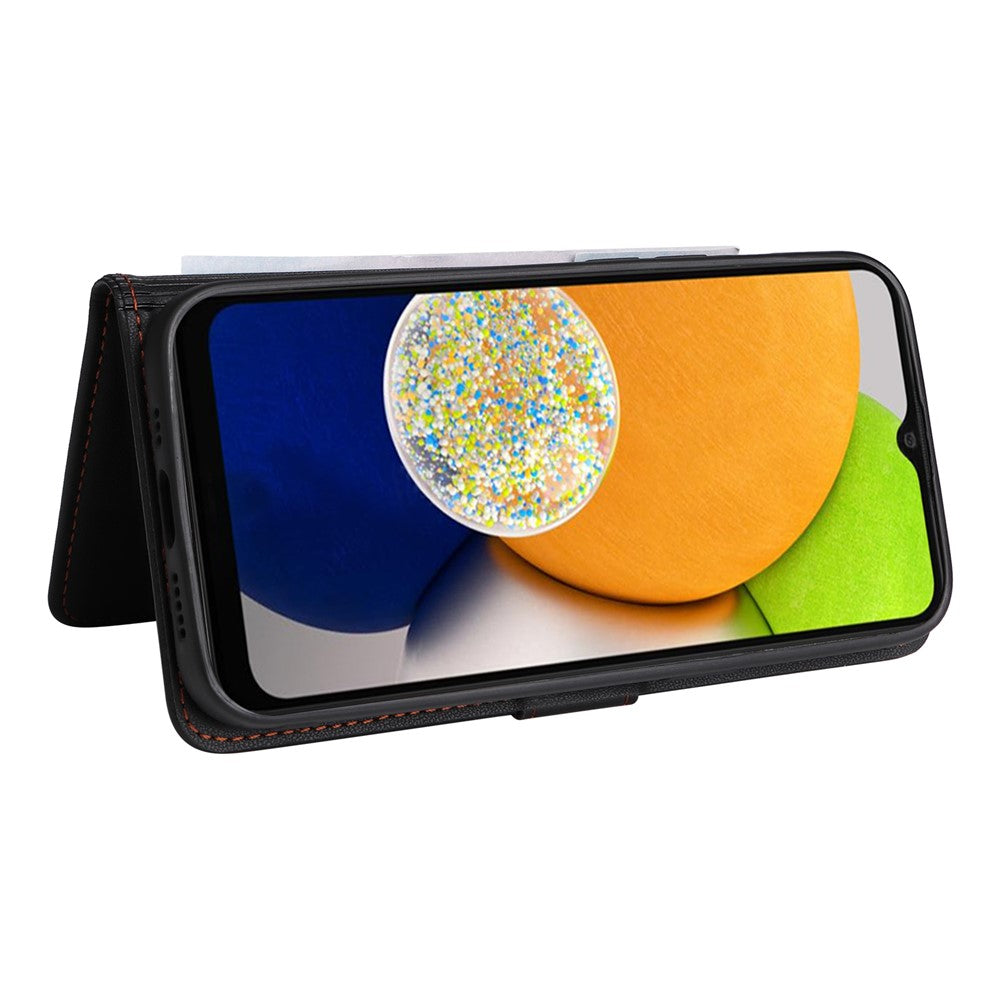For Samsung Galaxy A03 (164.2mm) Magnetic Case BETOPNICE Detachable PU Leather Phone Cover with Strap