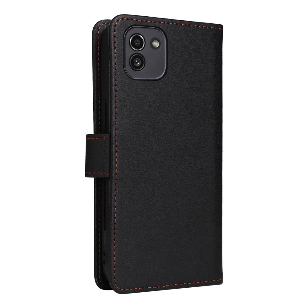 For Samsung Galaxy A03 (164.2mm) Magnetic Case BETOPNICE Detachable PU Leather Phone Cover with Strap