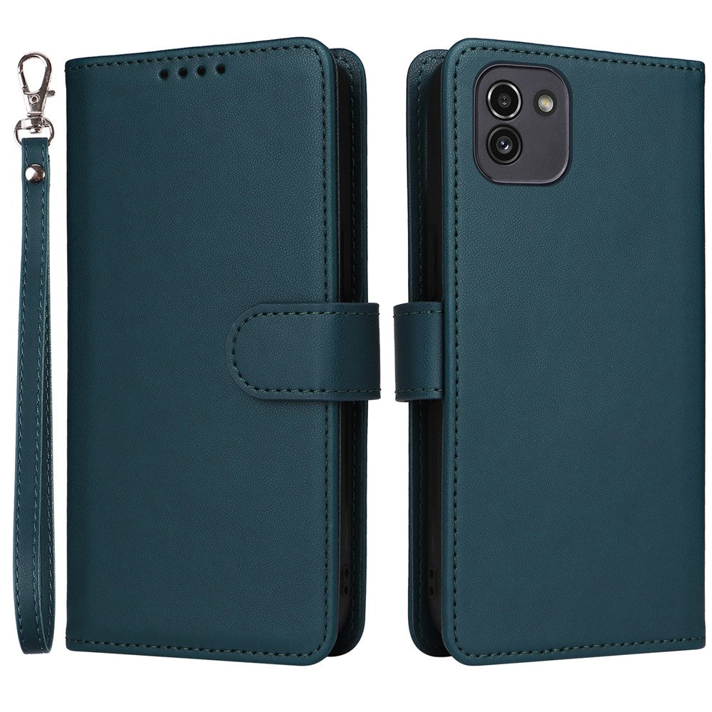 For Samsung Galaxy A03 (164.2mm) Magnetic Case BETOPNICE Detachable PU Leather Phone Cover with Strap