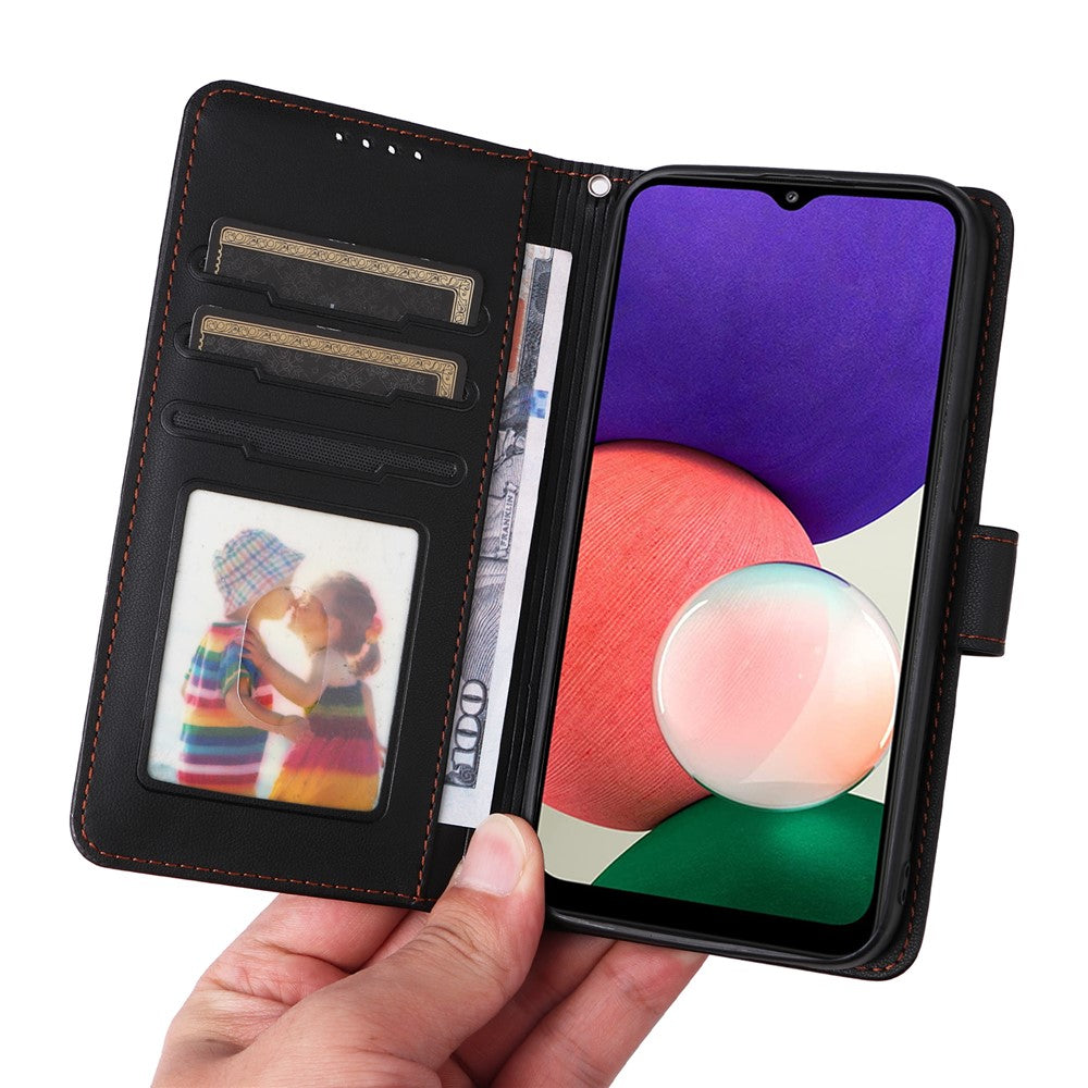 For Samsung Galaxy A22 5G (EU) Magnetic Case BETOPNICE Detachable PU Leather Phone Cover with Strap