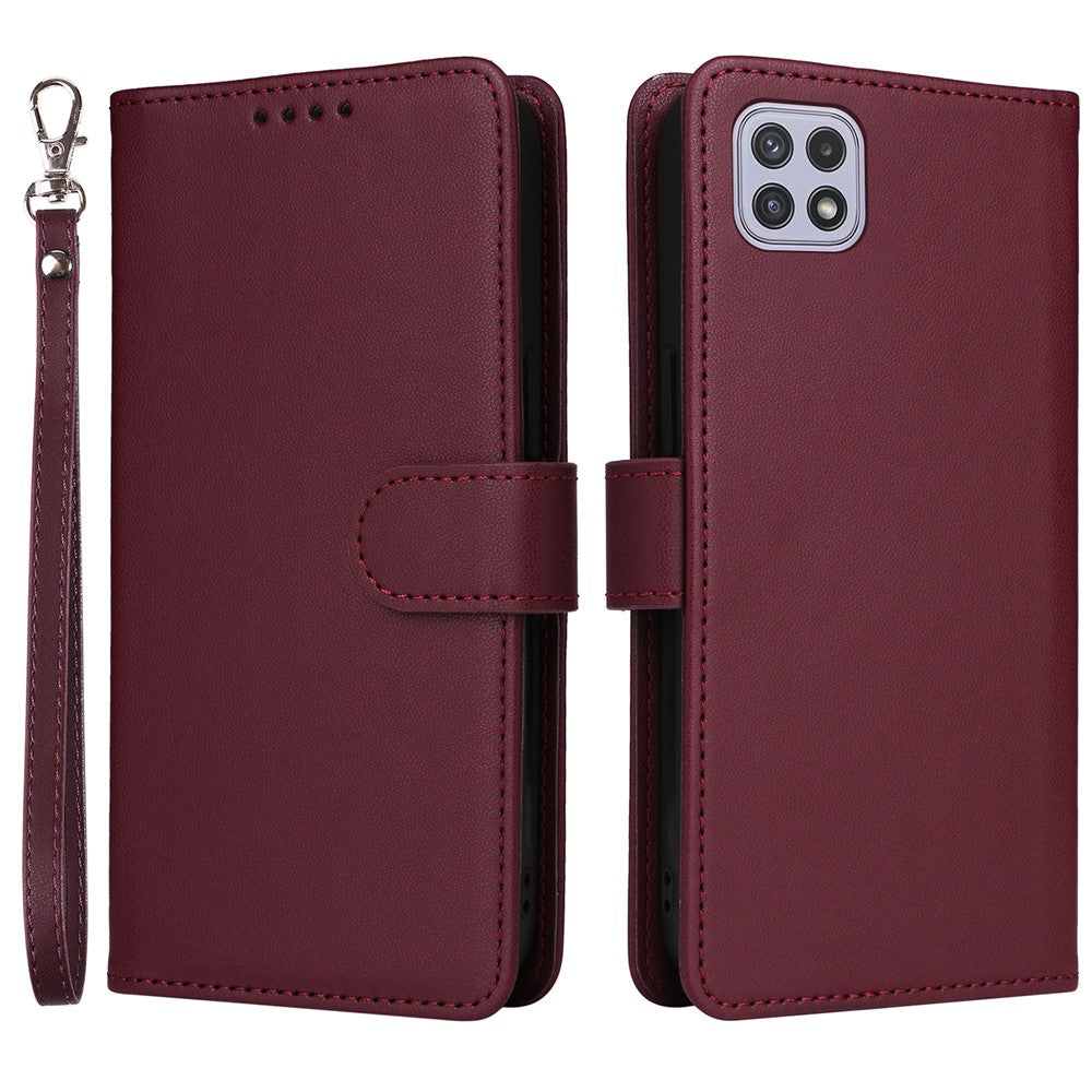 For Samsung Galaxy A22 5G (EU) Magnetic Case BETOPNICE Detachable PU Leather Phone Cover with Strap