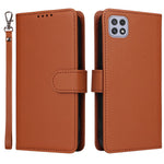 For Samsung Galaxy A22 5G (EU) Magnetic Case BETOPNICE Detachable PU Leather Phone Cover with Strap