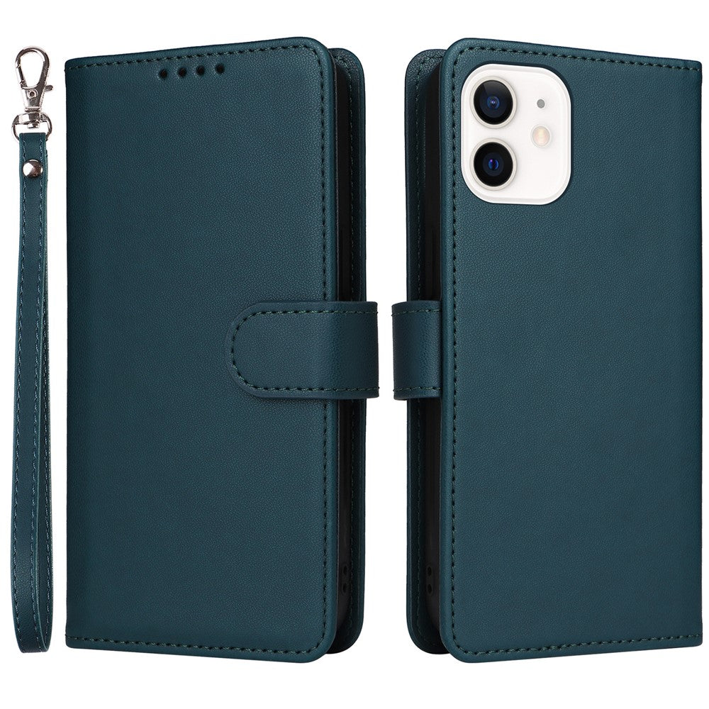 For iPhone 12 mini Magnetic Case BETOPNICE Detachable PU Leather Phone Cover with Strap